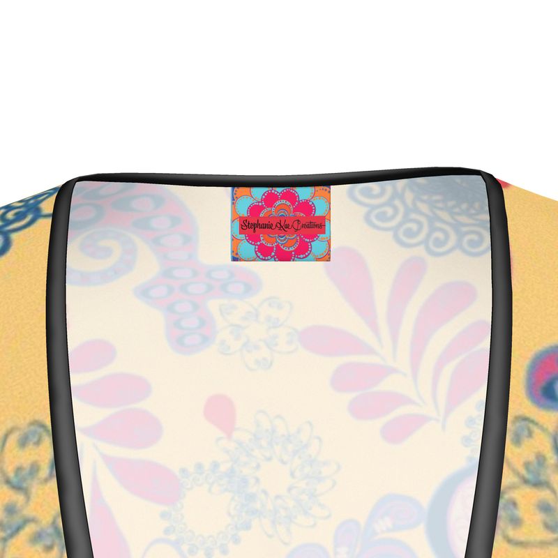 Peachy & Bright Wrap Dress with Flouncy sleeve & Hem