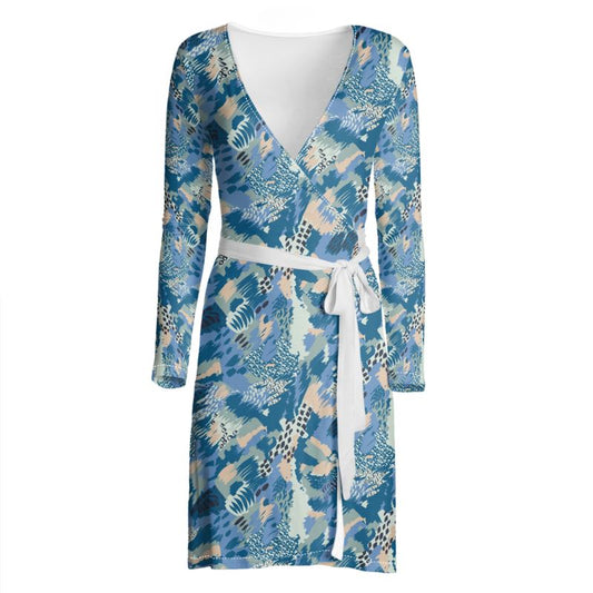 VanGo Inspired Color Palette Wrap Dress