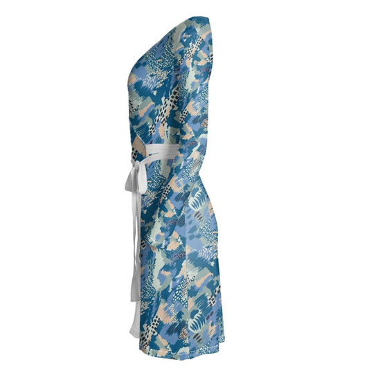 VanGo Inspired Color Palette Wrap Dress