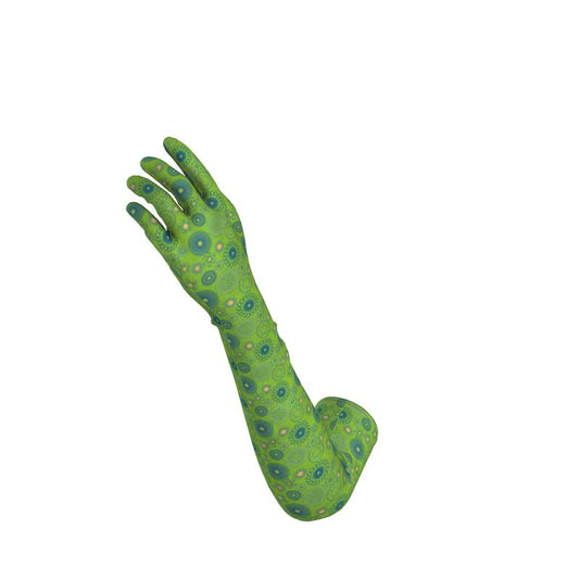 Lime Long Lycra Gloves
