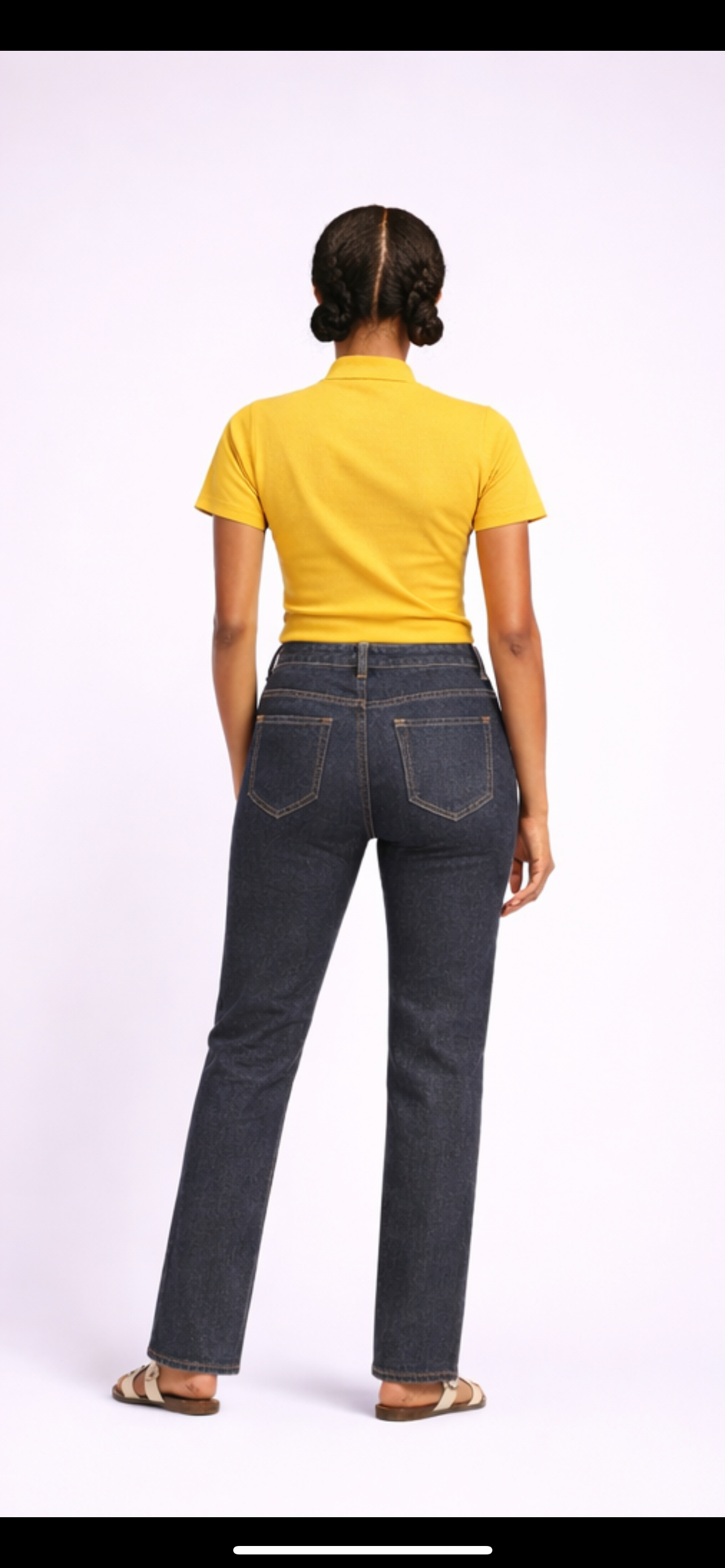 High Waist Straight Leg Jean