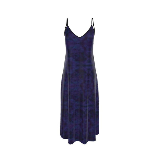Purple Galaxy Motion Slip Dress with Binding