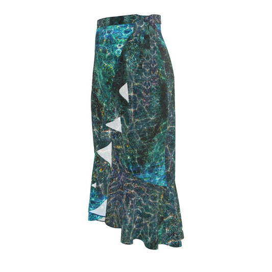 Mermaids Beware! Flouncy Flouncy midi skirt