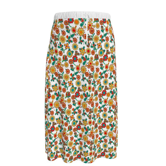Cactus Flowering Print Long skirt - comes in 3 different Lenghts