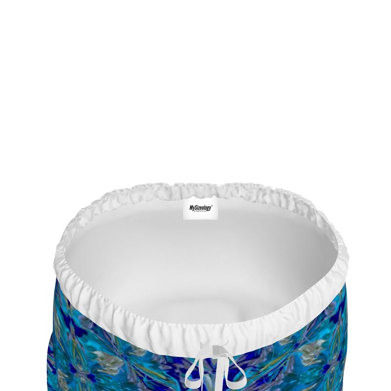 Icey Blue Crystals Midi Length Skirt