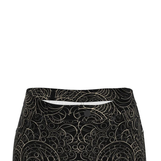 Black &Tan Denim pencil skirt