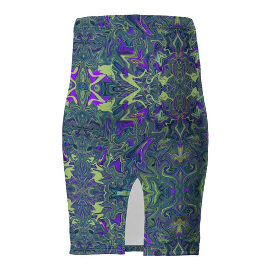 Electric Waves of Mardi Gras Party Skirt