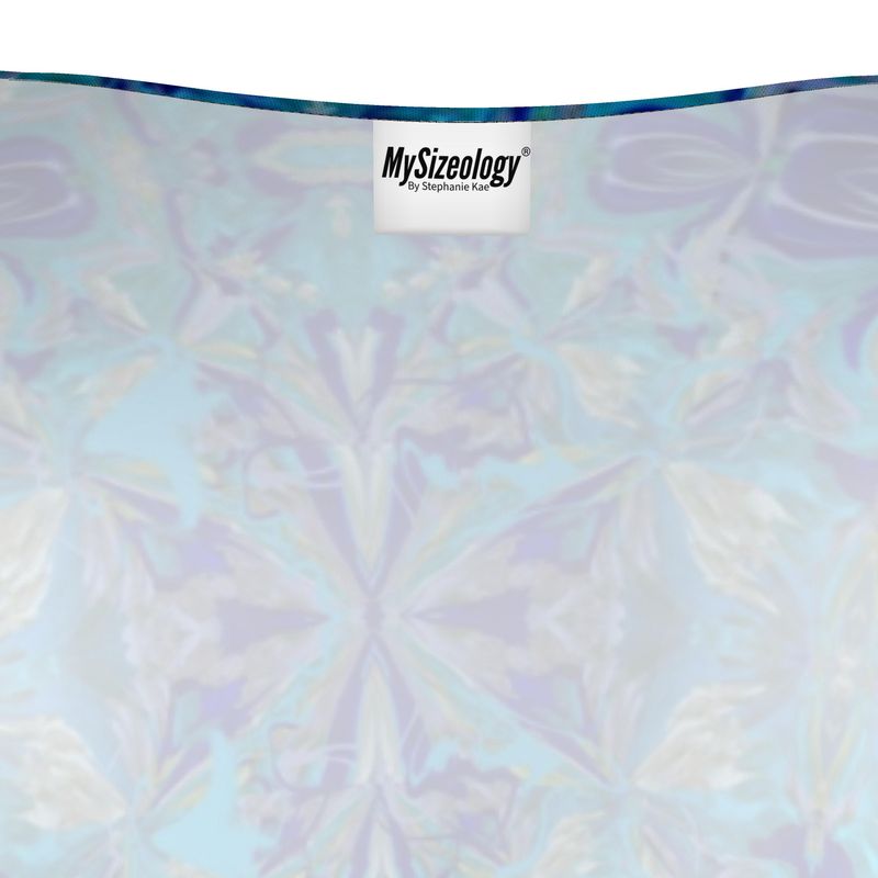 Icey Blue Crystal Floor length Cardigan Sweater