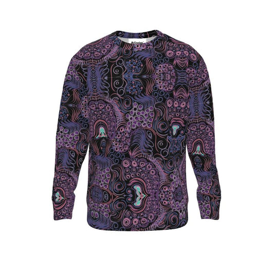 Poufs and Swirls Purple Sweatshirt