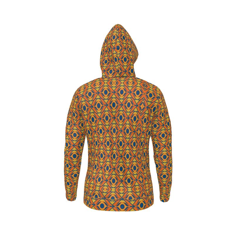 Orange Patterned Hoodie