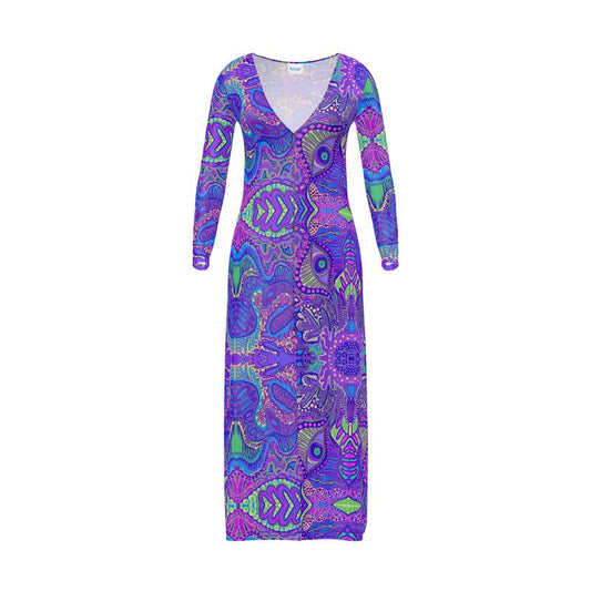 Abstract Designed Cardigan Sweater