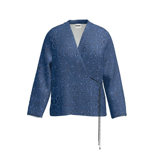 Blue electric waves wrap Blazer