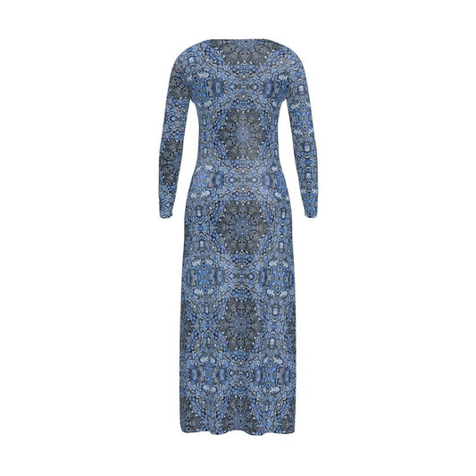 Blue and gray holiday sweater