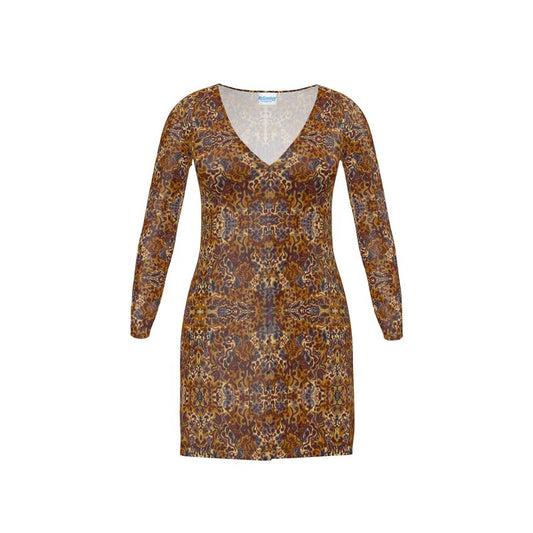 Brown Jungle Cat Cardigan Sweater