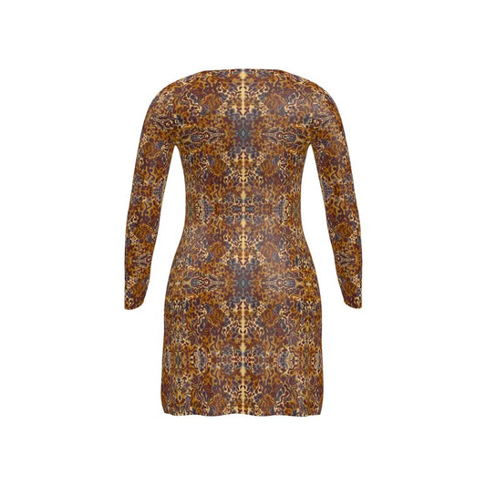 Brown Jungle Cat Cardigan Sweater