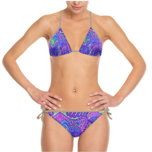 Purple Pathology Bra sized bikini