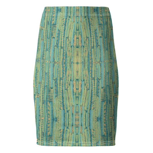 Bamboo Stripe Pencil Skirt