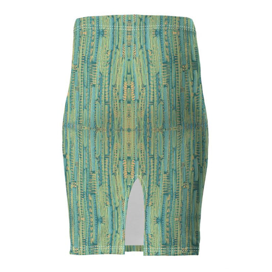 Bamboo Stripe Pencil Skirt