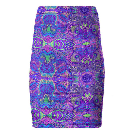 Purple Pathology Pencil skirt