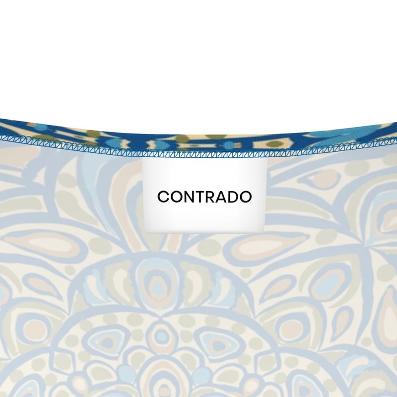 Blellow Mandala Medalion Ladies Crop Top