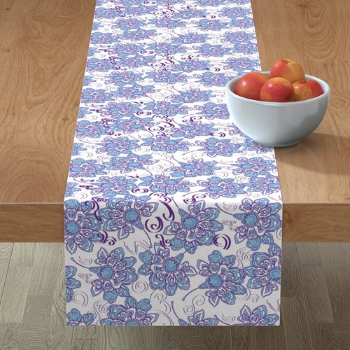 Blowing Blue with Purple Spirals