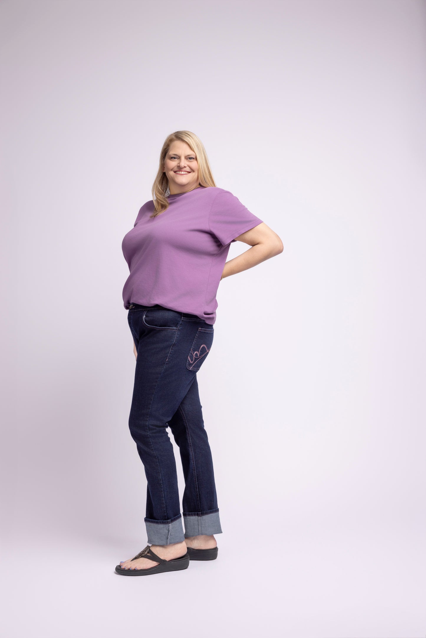 Corrina's Cuffed Wide Leg Made-to-Measure Jeans