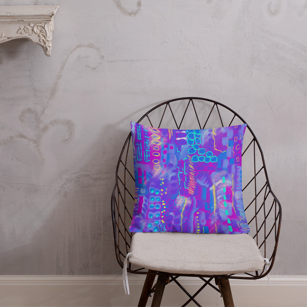City Nightscape Premium Pillow
