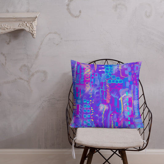 City Nightscape Premium Pillow