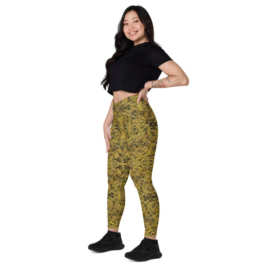 Candie's Lions mane Crossover leggings with pockets
