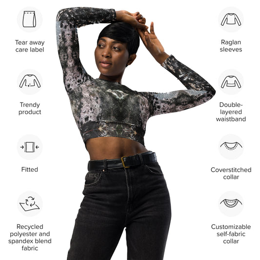 Rock it! Recycled long-sleeve crop top