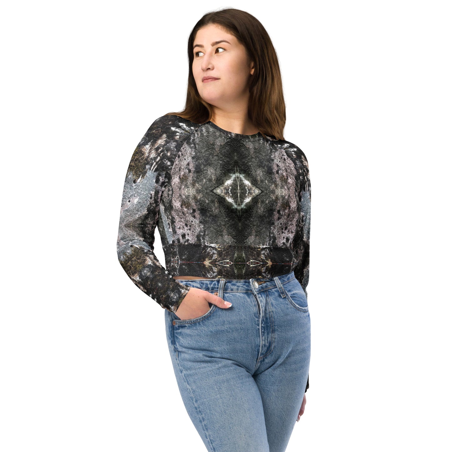 Rock it! Recycled long-sleeve crop top