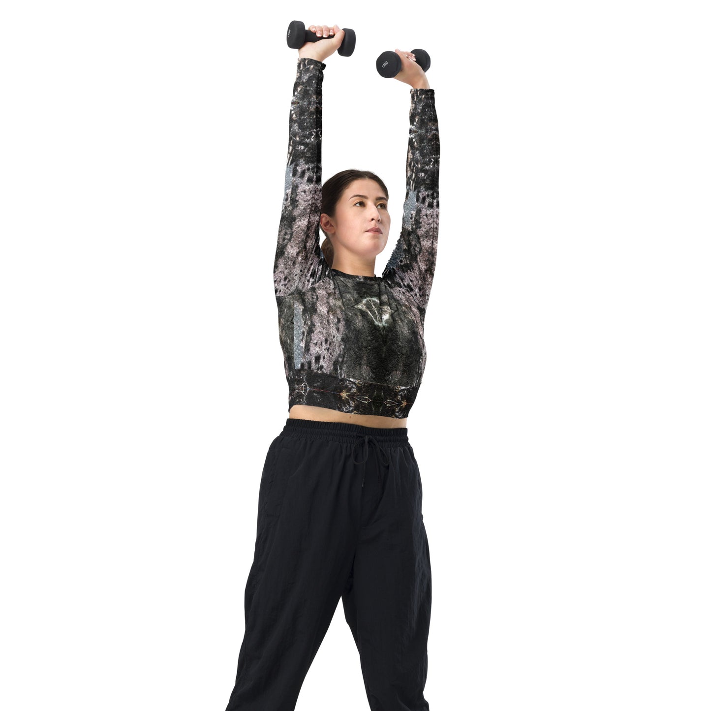 Rock it! Recycled long-sleeve crop top