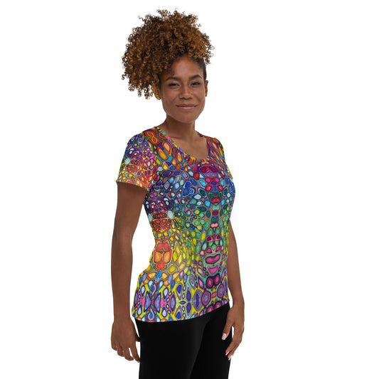 Radiant rotation Women's Athletic T-shirt