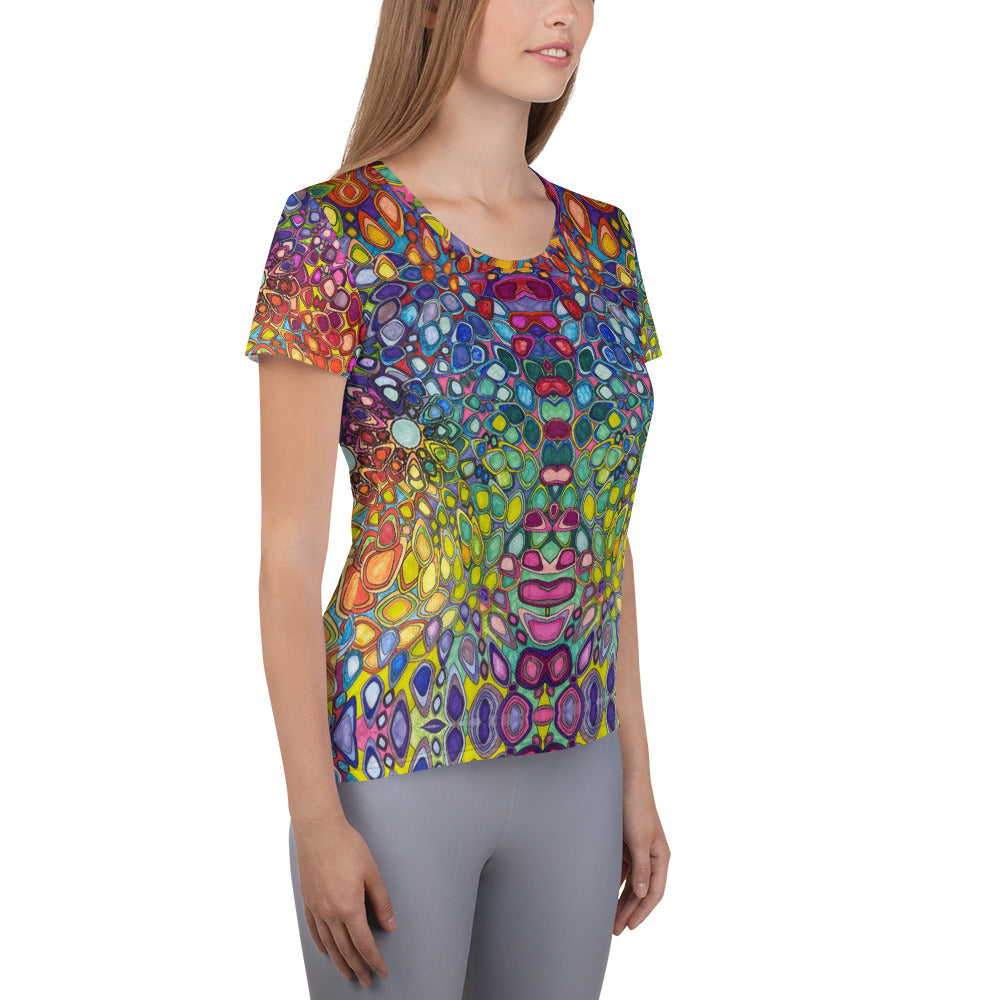 Radiant rotation Women's Athletic T-shirt
