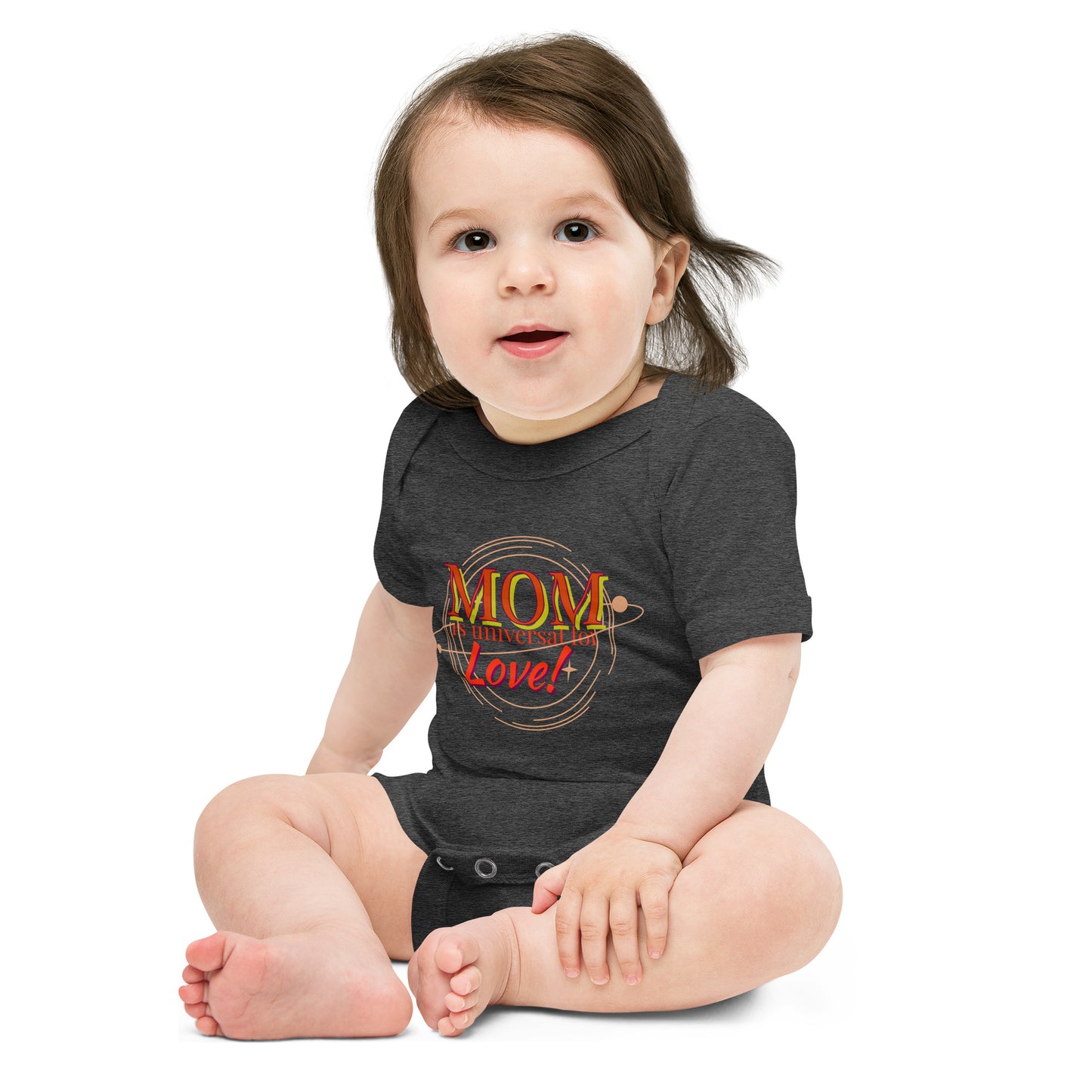 Mom universe languages Baby short sleeve one piece onsie