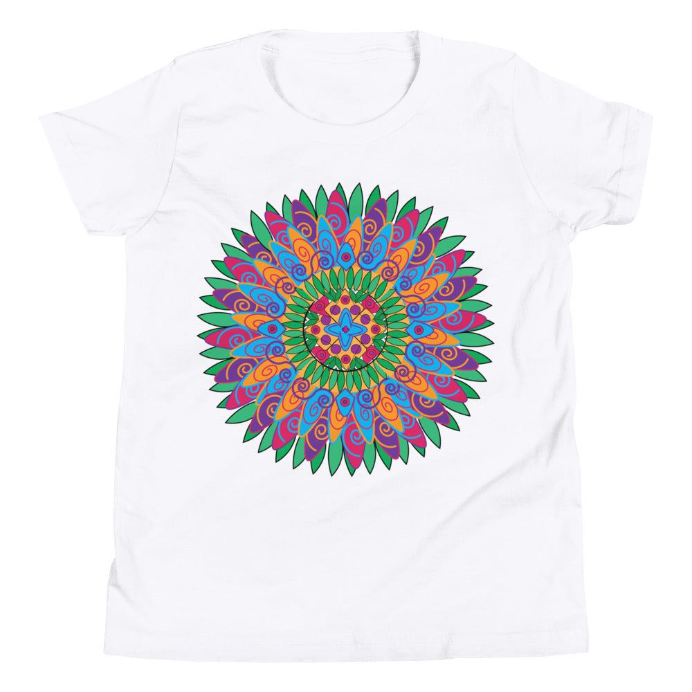 Flower Child Mandala T-shirt for kids, girls, teens Yoga Athletic Wear Athleisure Teen Kids Girls