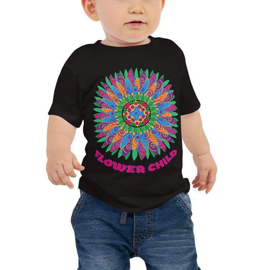 T-shirt for Baby, Toddler Flower Child Mandala Medallion Kids Girls Fun Fashion Trendy