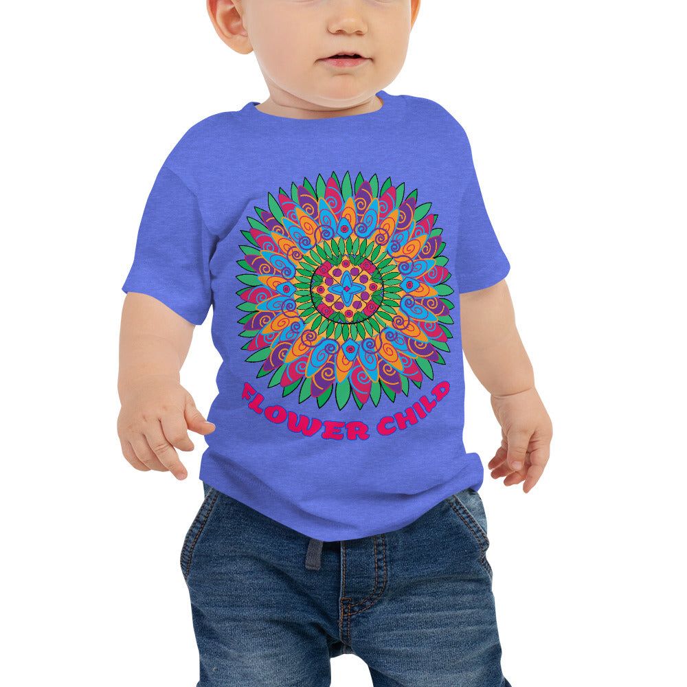 T-shirt for Baby, Toddler Flower Child Mandala Medallion Kids Girls Fun Fashion Trendy