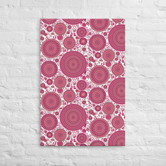 Pink Mandala Pattern on Thin canvas, Pnk Mandala Series