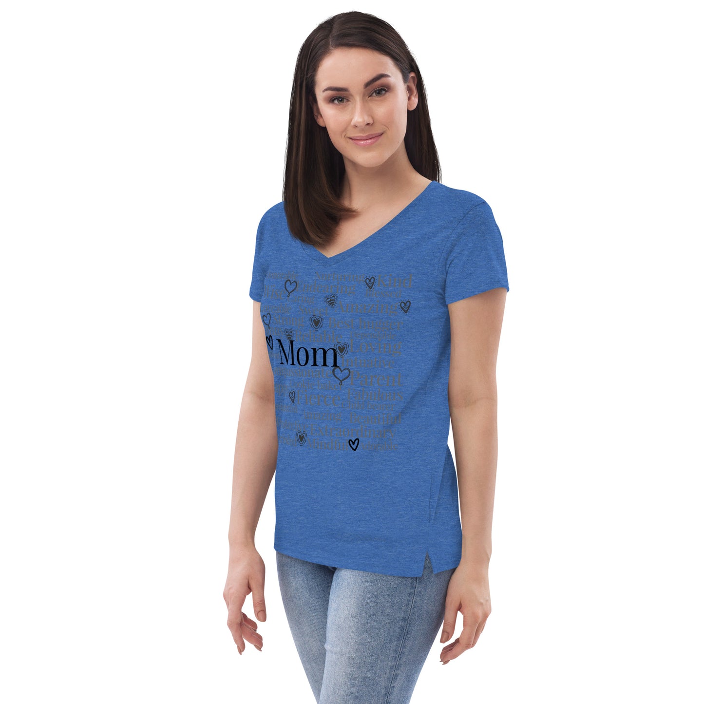 Mom is great, amazing, caring t-shirt Women’s recycled v-neck t-shirt