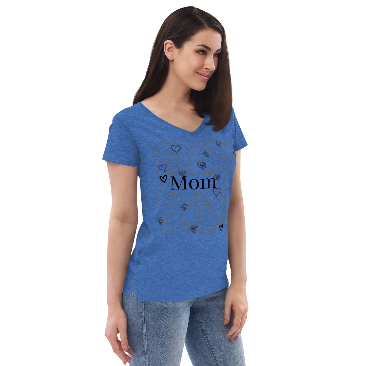 Mom is great, amazing, caring t-shirt Women’s recycled v-neck t-shirt