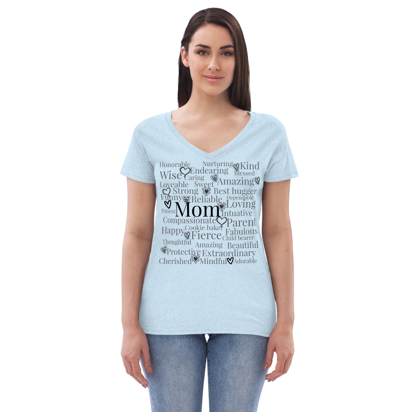 Mom is great, amazing, caring t-shirt Women’s recycled v-neck t-shirt