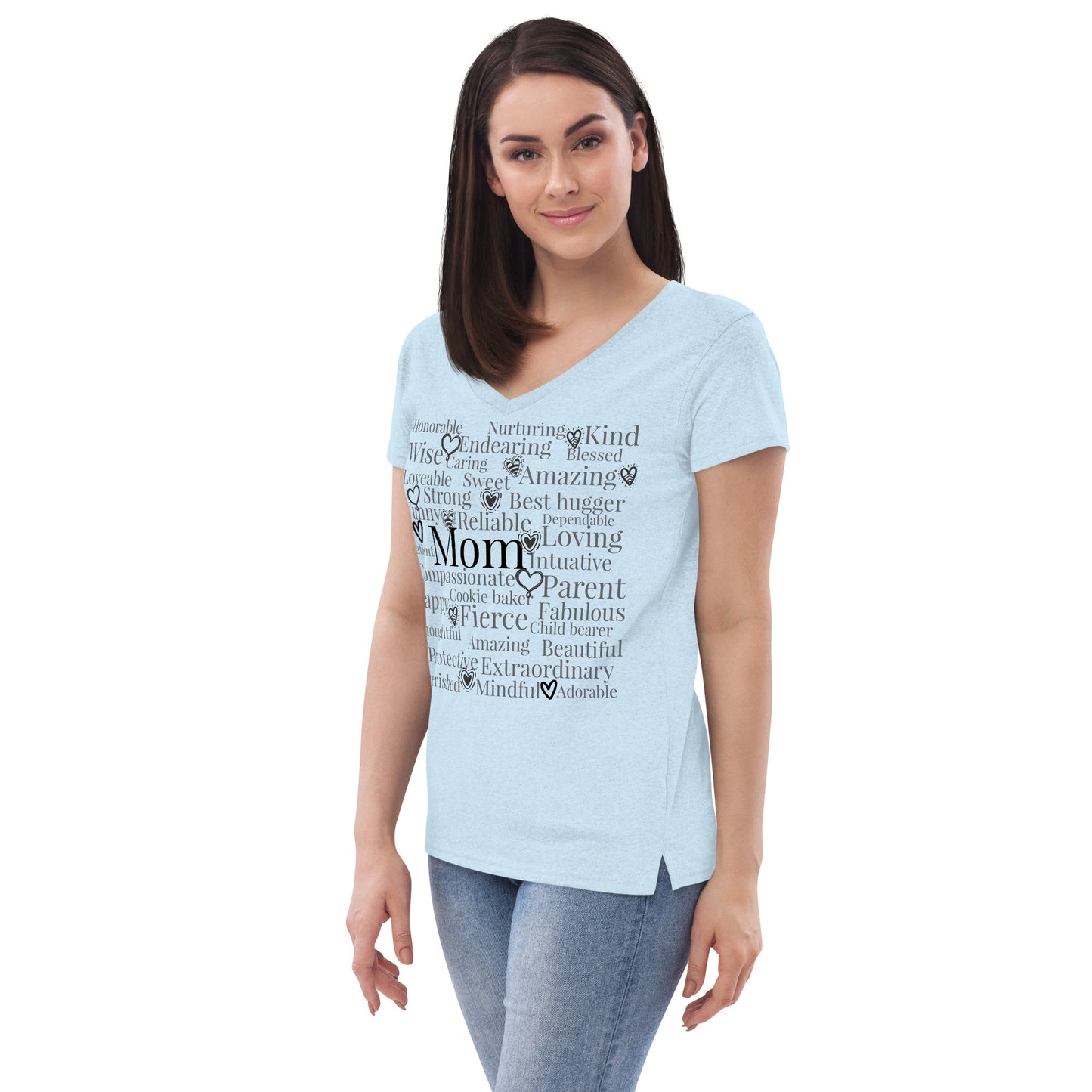 Mom is great, amazing, caring t-shirt Women’s recycled v-neck t-shirt