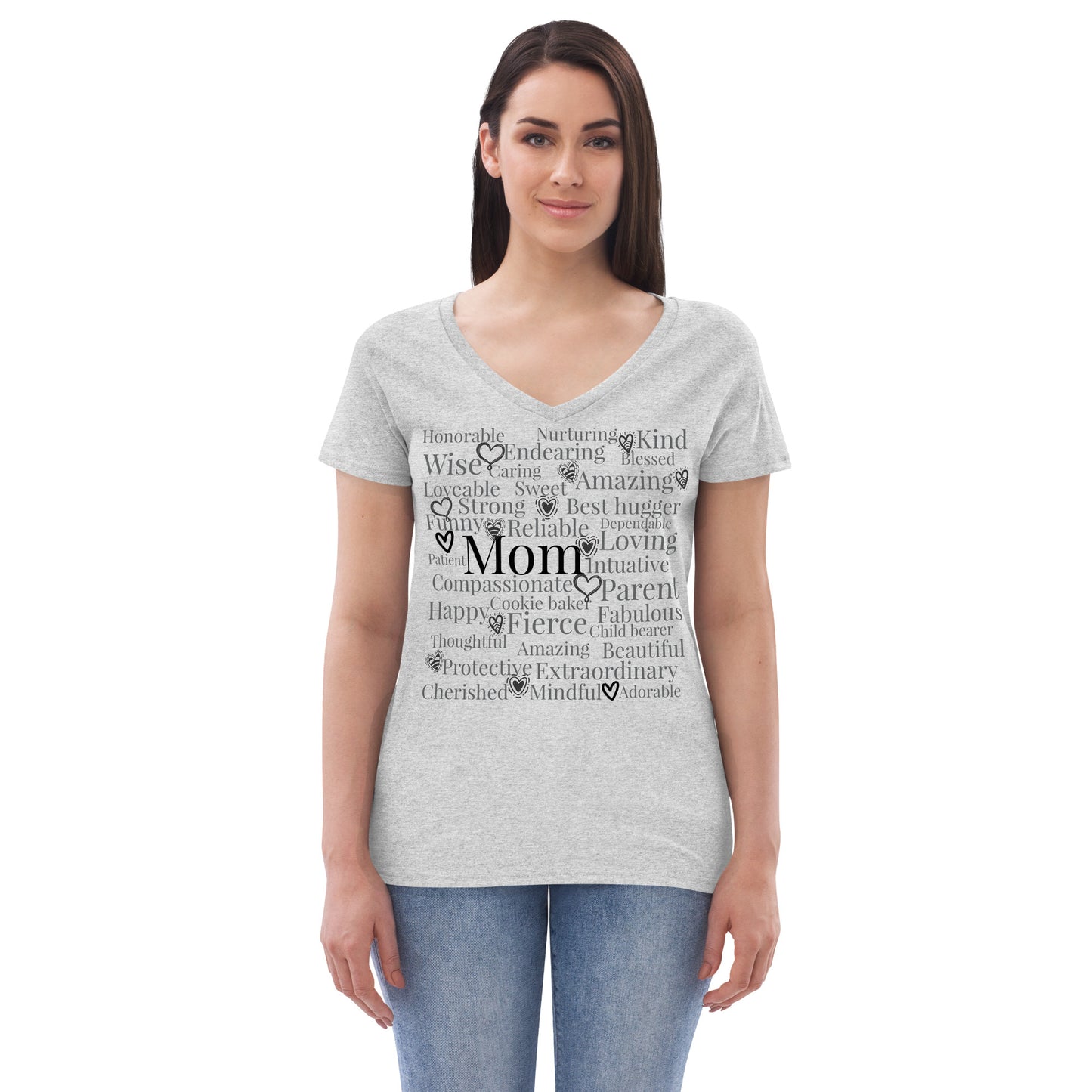 Mom is great, amazing, caring t-shirt Women’s recycled v-neck t-shirt