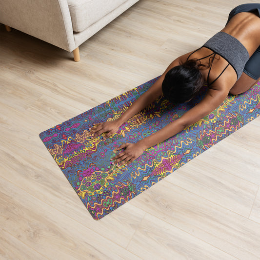Electric yellow river Yoga mat