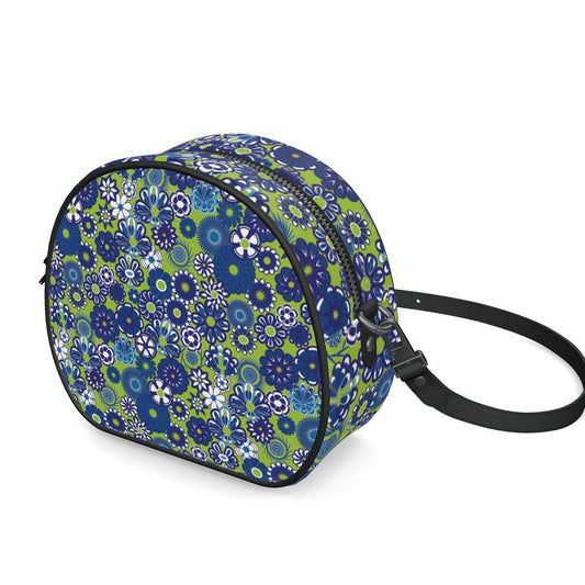 Feild of blue flowers with green