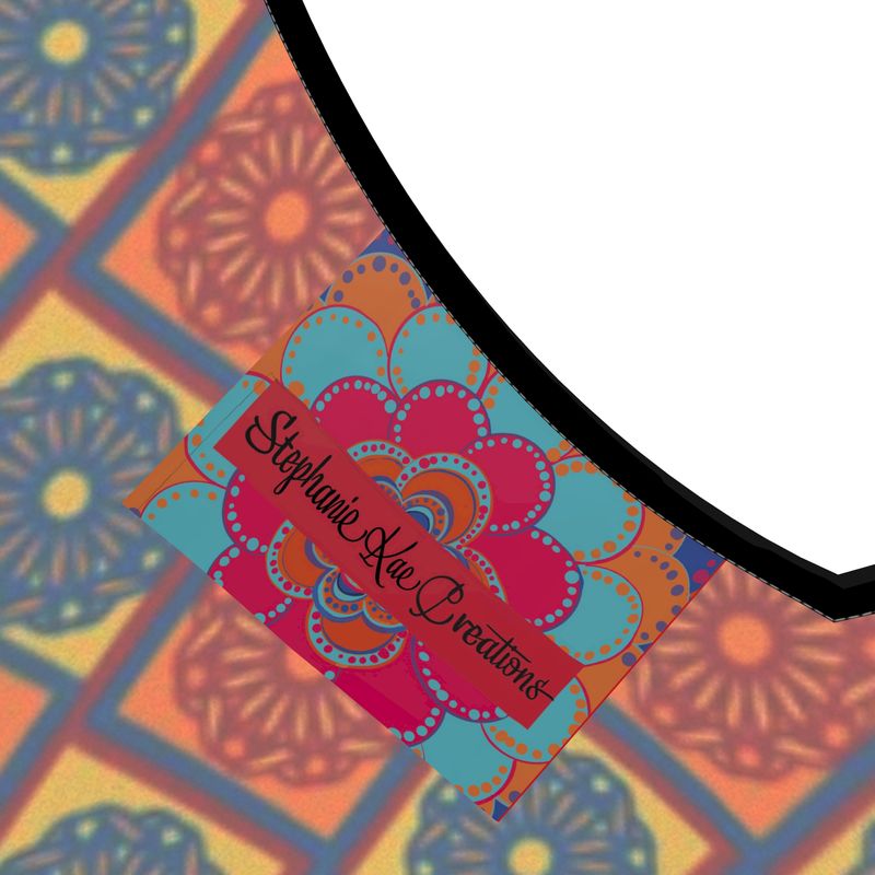 Art Deco Style Sleeveless Dress round or V-neck