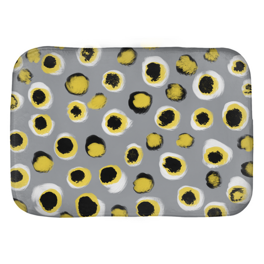 Yellow and Gray Surface Design Bath Mats