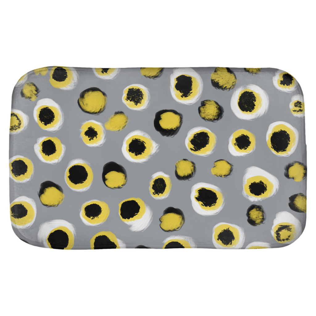 Yellow and Gray Surface Design Bath Mats