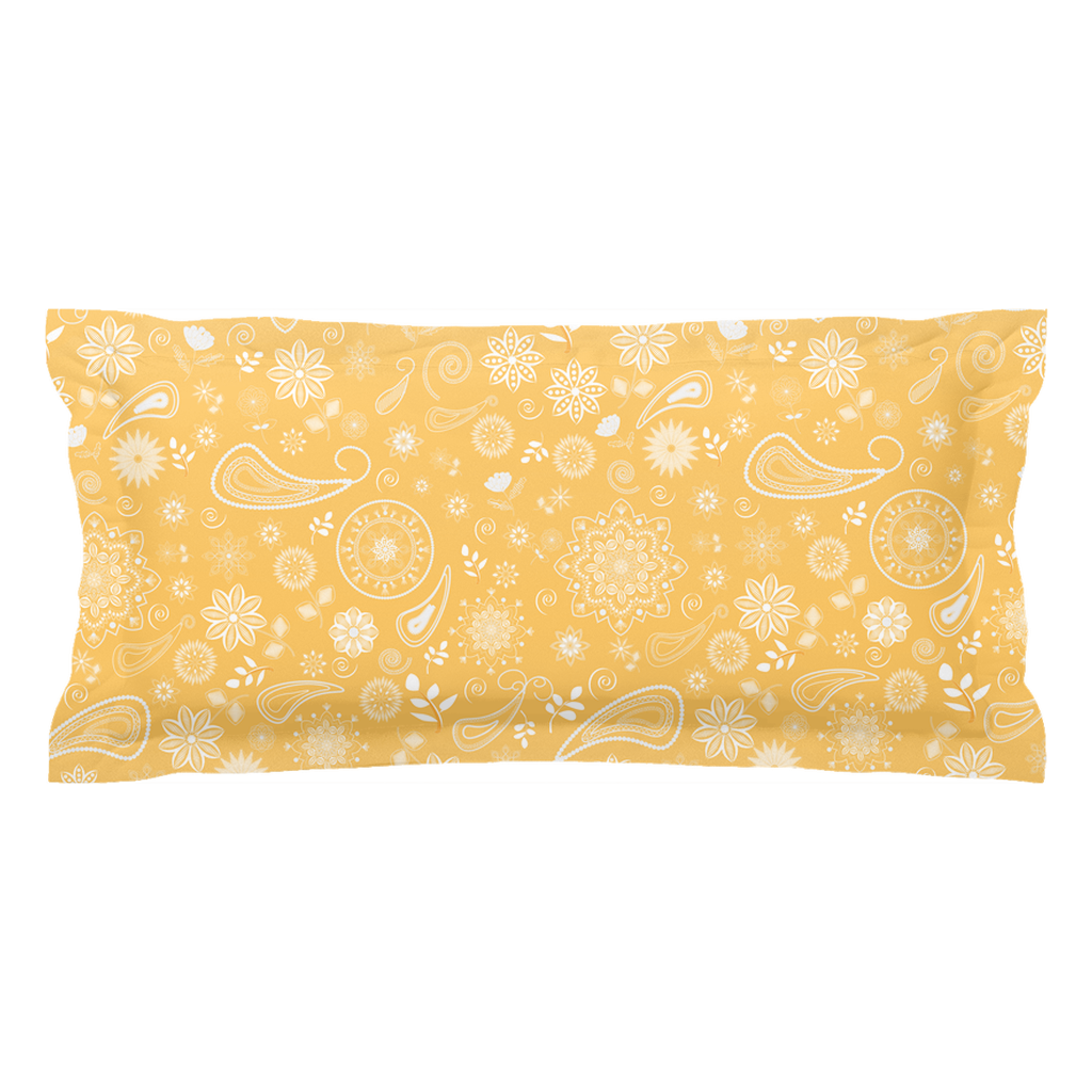 White Floral Pillow Shams Queen and King Size